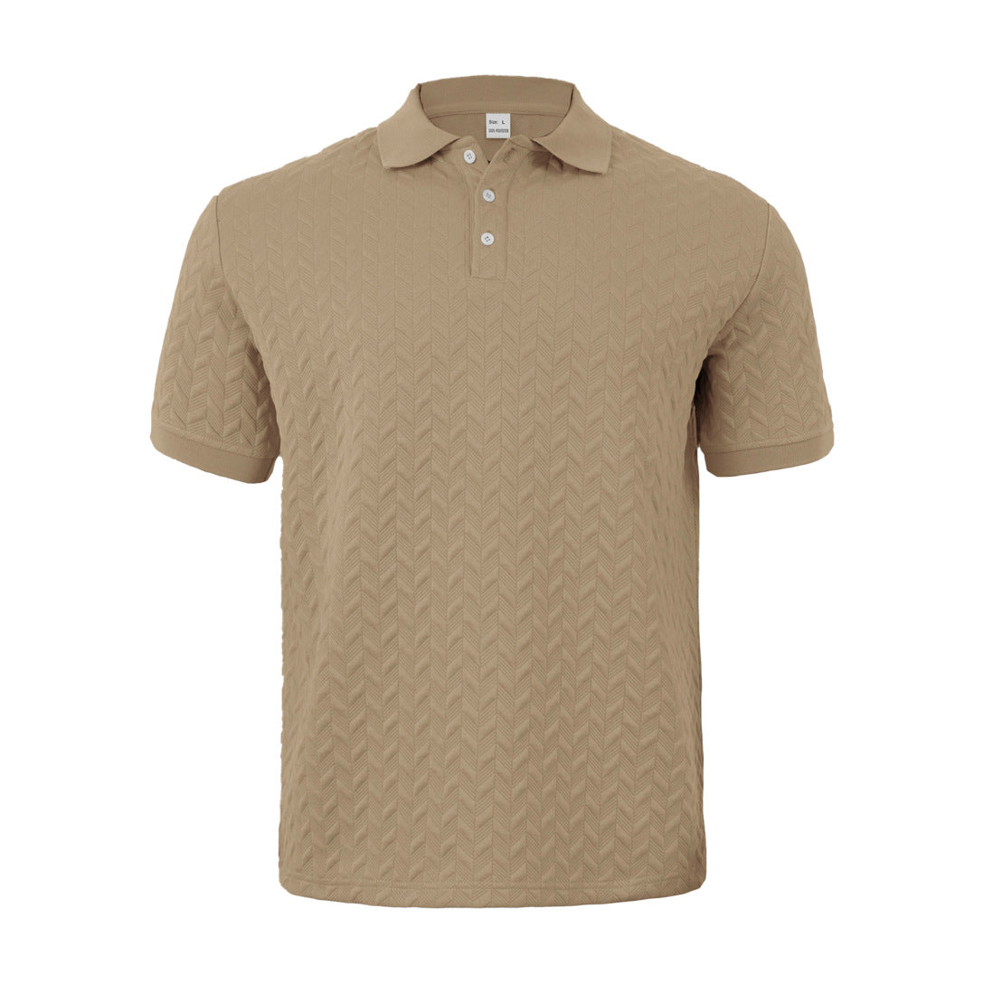 Elegantes Jacquard Sommer-Poloshirt – Old Money Style