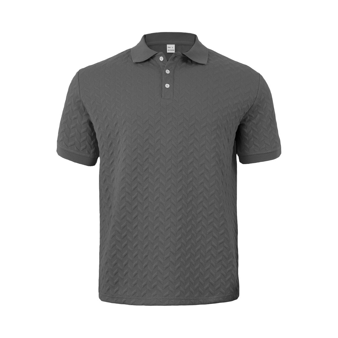 Elegantes Jacquard Sommer-Poloshirt – Old Money Style