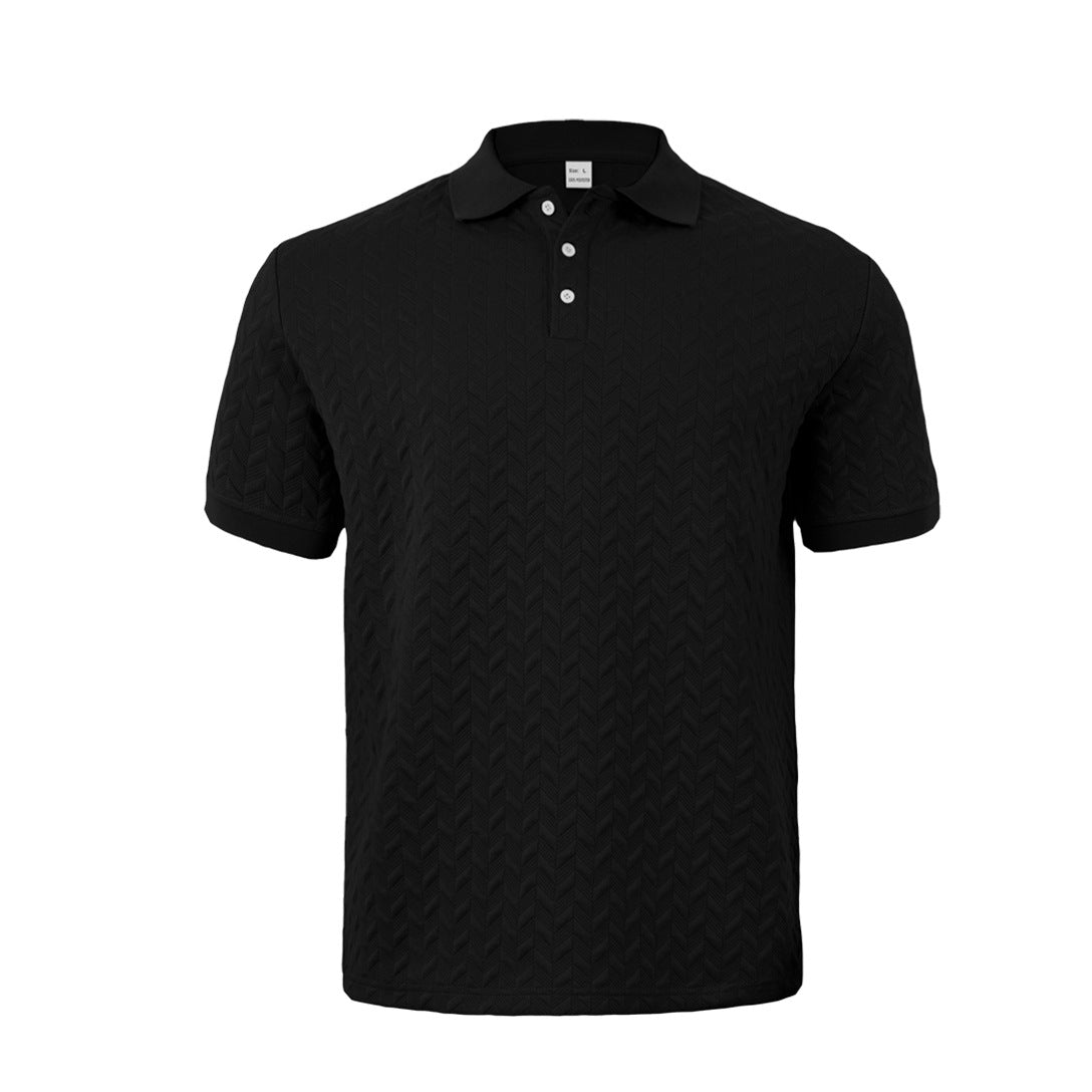 Elegantes Jacquard Sommer-Poloshirt – Old Money Style