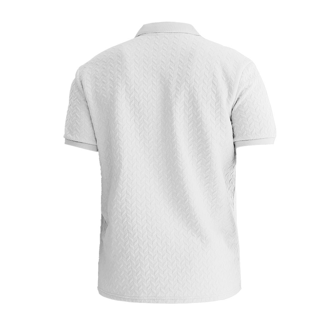 Elegantes Jacquard Sommer-Poloshirt – Old Money Style