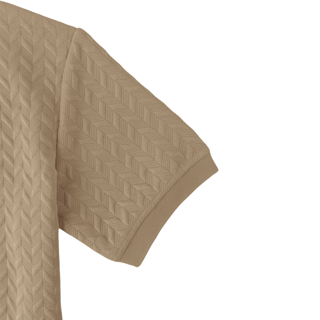 Elegantes Jacquard Sommer-Poloshirt – Old Money Style