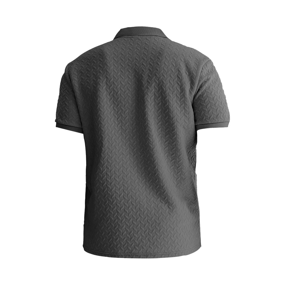 Elegantes Jacquard Sommer-Poloshirt – Old Money Style
