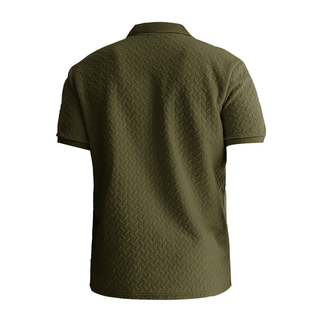 Elegantes Jacquard Sommer-Poloshirt – Old Money Style