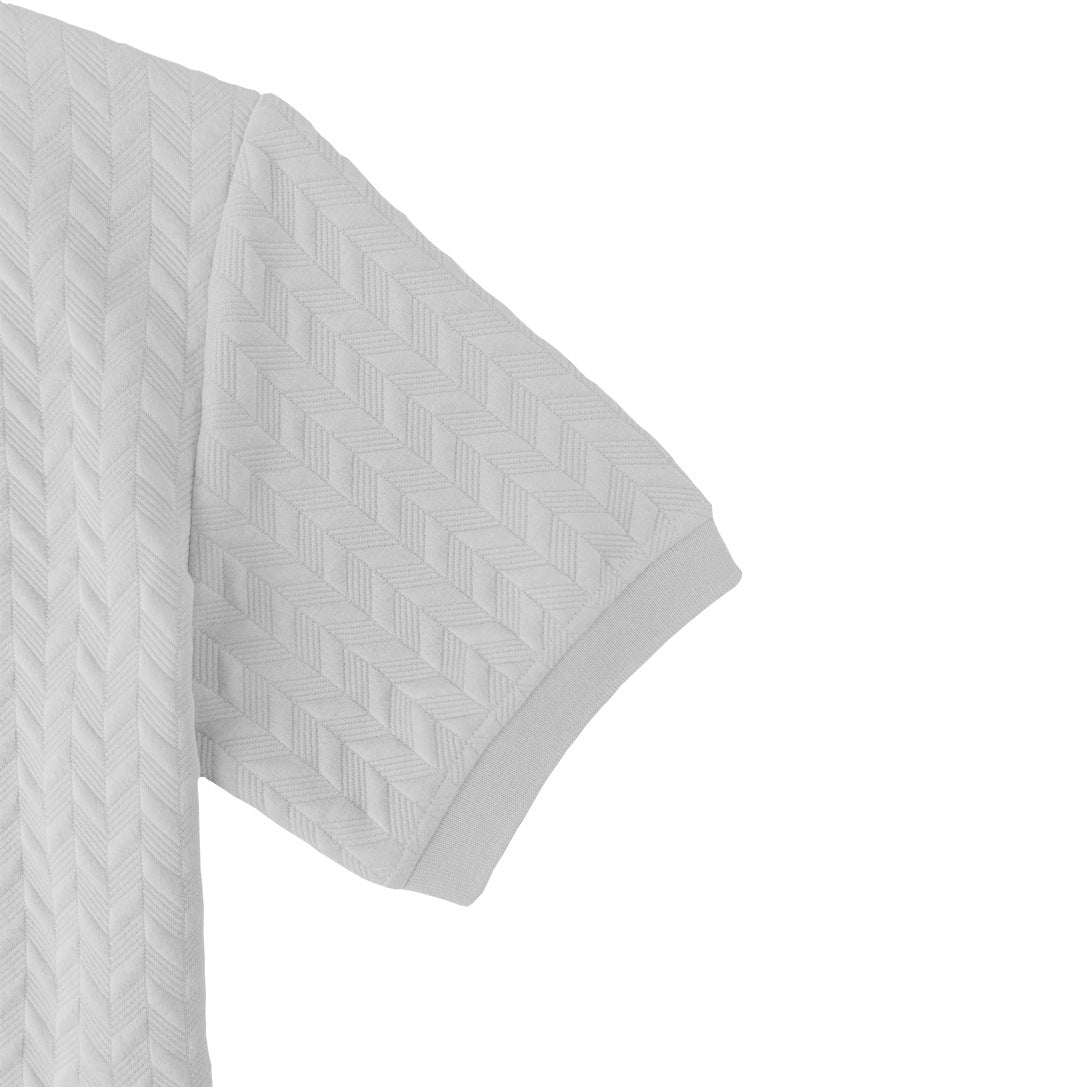 Elegantes Jacquard Sommer-Poloshirt – Old Money Style