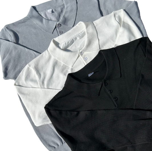 Strick-Poloshirt Herren, Langarm – Old Money Style
