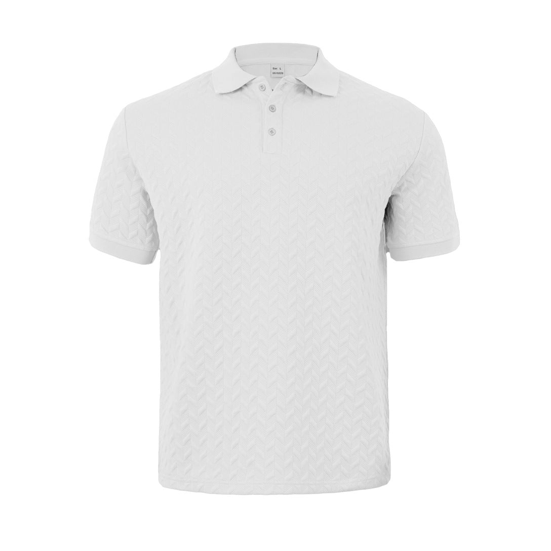 Elegantes Jacquard Sommer-Poloshirt – Old Money Style