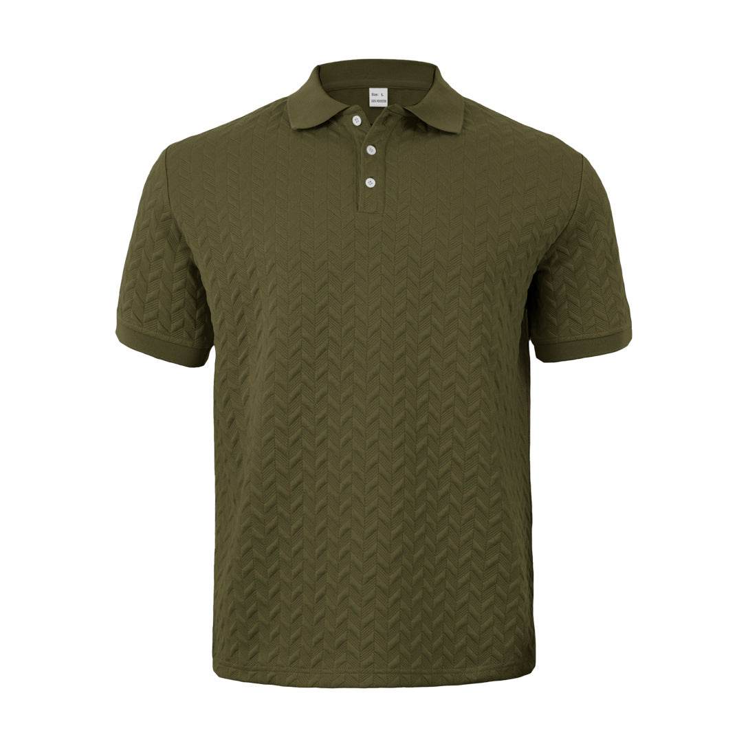 Elegantes Jacquard Sommer-Poloshirt – Old Money Style