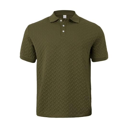 Elegantes Jacquard Sommer-Poloshirt – Old Money Style