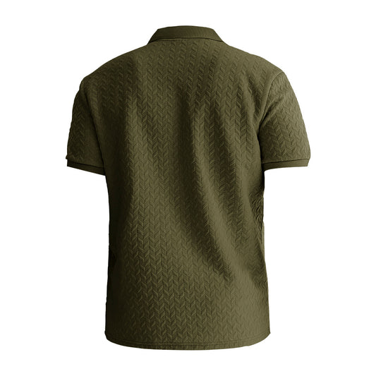 Elegantes Jacquard Sommer-Poloshirt – Old Money Style