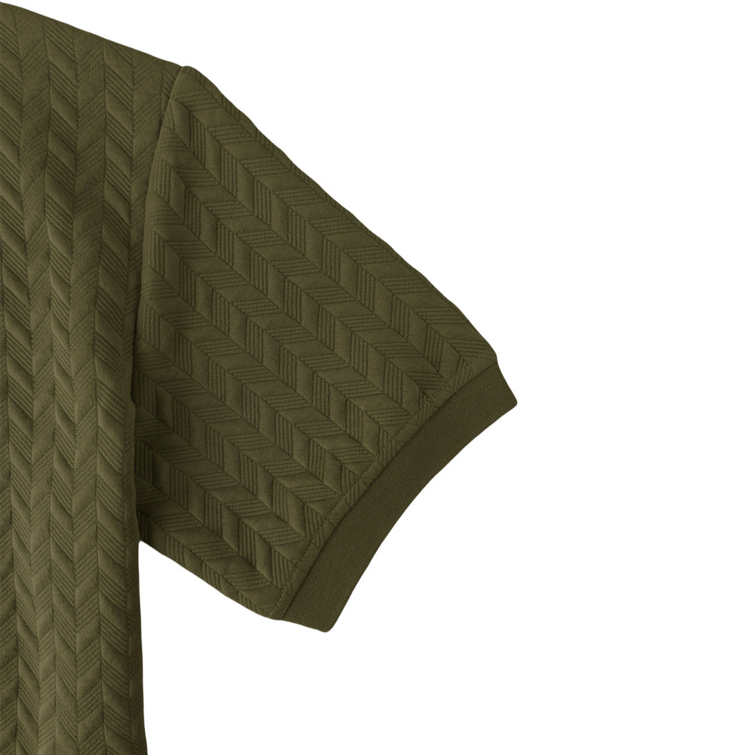 Elegantes Jacquard Sommer-Poloshirt – Old Money Style